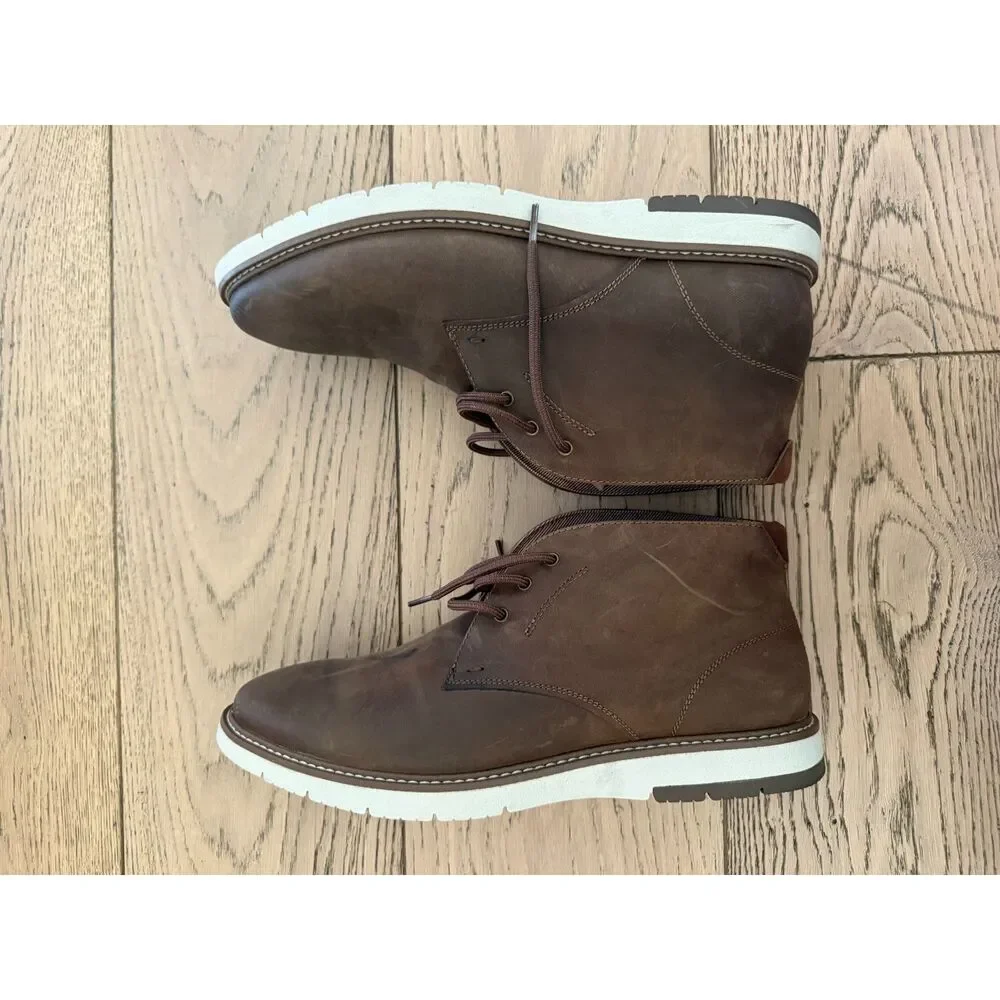 Florsheim Vibe Leather Chukka Boots Brown Men's Size 10W Wide Casual Ankle Boot